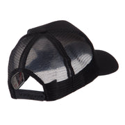 Air Borne Wing Shape Patched Mesh Cap