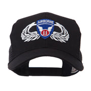 Air Borne Wing Shape Patched Mesh Cap