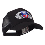 Air Borne Wing Shape Patched Mesh Cap