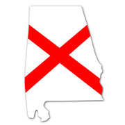 Alabama State Outline Heat Transfer Sticker