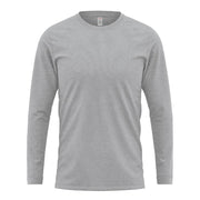 Cuff Style Long Sleeve T-Shirt - Heather-Grey XS