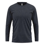 Cuff Style Long Sleeve T-Shirt - Navy-Heather XS