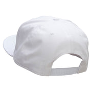 Roadtrip Embroidered Superior Cotton Twill Flat Bill Snapback Prostyle Cap - White OSFM