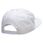 Roadtrip Embroidered Superior Cotton Twill Flat Bill Snapback Prostyle Cap - White OSFM