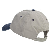 Wise Men Embroidered Pigment Dyed Wash Cap - Beige-Navy OSFM