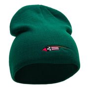 USA Rocket Embroidered 8 Inch Knitted Short Beanie