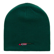 USA Rocket Embroidered 8 Inch Knitted Short Beanie