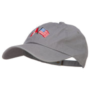 Canada US Flags Embroidered Unconstructed Cap