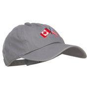 Canada US Flags Embroidered Unconstructed Cap