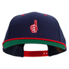 Number 1 Foam Finger  Embroidered Wool Blend 2 Tone Classic Snapback - Navy-Red OSFM