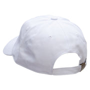 Frog Embroidered Unstructured Cotton Twill Washed Cap - White OSFM