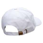 Frog Embroidered Unstructured Cotton Twill Washed Cap - White OSFM