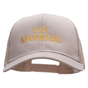 US Marshal Embroidered Solid Cotton Prostyle Twill Mesh Cap