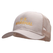 US Marshal Embroidered Solid Cotton Prostyle Twill Mesh Cap