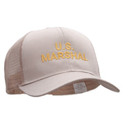 US Marshal Embroidered Solid Cotton Prostyle Twill Mesh Cap