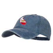 California State Flag Map Embroidered Washed Cap