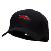 Red Race Car Embroidered Low Profile Cap - Black OSFM