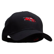 Red Race Car Embroidered Low Profile Cap - Black OSFM