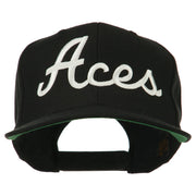 Aces Embroidered Flat Bill Cap