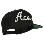 Aces Embroidered Flat Bill Cap