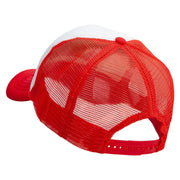 Firetruck Embroidered Summer Foam Mesh Trucker Cap - Red-White OSFM