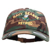 Officially Licensed US Navy Seabee Retired Unstructured Low Profile 6 panel Cotton Cap - Green-Camo OSFM