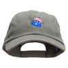 Flag Pattern Bell Embroidered Low Profile Dyed Cotton Twill Cap - Olive OSFM