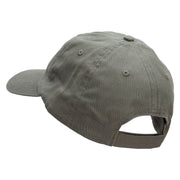 Flag Pattern Bell Embroidered Low Profile Dyed Cotton Twill Cap - Olive OSFM