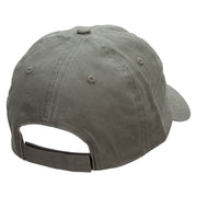 Flag Pattern Bell Embroidered Low Profile Dyed Cotton Twill Cap - Olive OSFM