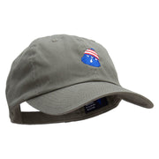 Flag Pattern Bell Embroidered Low Profile Dyed Cotton Twill Cap - Olive OSFM