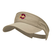 Animal Circular Logo Embroidered Cotton Twill Washed Visor