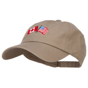 Canada US Flags Embroidered Unconstructed Cap