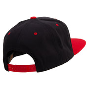 Number 1 Foam Finger  Embroidered Wool Blend 2 Tone Classic Snapback - Black-Red OSFM