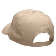 Frog Embroidered Unstructured Cotton Twill Washed Cap - Khaki OSFM