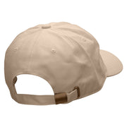 Frog Embroidered Unstructured Cotton Twill Washed Cap - Khaki OSFM