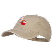 California State Flag Map Embroidered Washed Cap