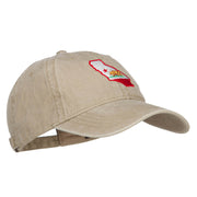 California State Flag Map Embroidered Washed Cap