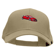 Red Race Car Embroidered Low Profile Cap - Khaki OSFM