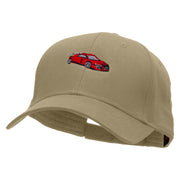 Red Race Car Embroidered Low Profile Cap - Khaki OSFM