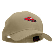 Red Race Car Embroidered Low Profile Cap - Khaki OSFM