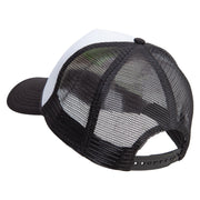 Firetruck Embroidered Summer Foam Mesh Trucker Cap - Black-White OSFM