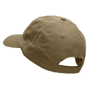 Flag Pattern Bell Embroidered Low Profile Dyed Cotton Twill Cap - Khaki OSFM