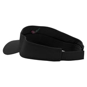 Mardi Feathers Embroidered Cotton Twill Sun Visor - Black OSFM