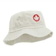 Lined Canada Leaf Embroidered Bucket Hat