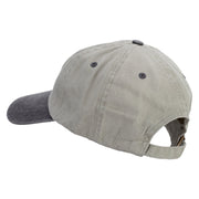 Wise Men Embroidered Pigment Dyed Wash Cap - Beige-Black OSFM