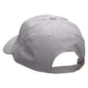 Frog Embroidered Unstructured Cotton Twill Washed Cap - Grey OSFM