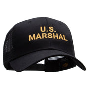 US Marshal Embroidered Solid Cotton Prostyle Twill Mesh Cap