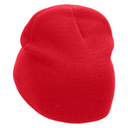 You and Me Embroidered 8 Inch Short Beanie - Red OSFM