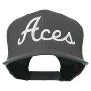 Aces Embroidered Flat Bill Cap