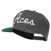 Aces Embroidered Flat Bill Cap